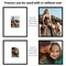 Americanflat Set of 4 Picture Frames - Gallery Wall Frame Set with Two 16x20 Frames with 6x8 Mats and Two 16x16 Frames with 5x7 Mats - Black